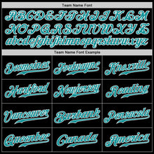 Загрузить изображение в средство просмотра галереи, Custom Black Teal-Orange Authentic Split Fashion Baseball Jersey
