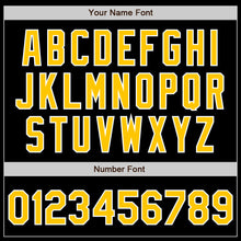 Load image into Gallery viewer, Custom Black Gold-Royal Authentic Split Fashion Baseball Jersey
