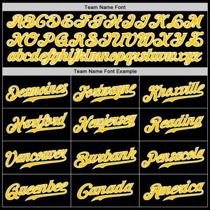 Custom Black Gold-Royal Authentic Split Fashion Baseball Jersey