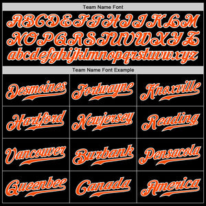 Custom Black Orange-Royal Authentic Split Fashion Baseball Jersey