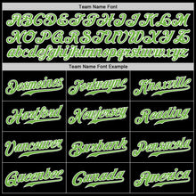 Load image into Gallery viewer, Custom Black Neon Green-Royal Authentic Split Fashion Baseball Jersey
