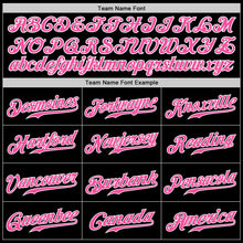 Load image into Gallery viewer, Custom Black Pink-Purple Authentic Split Fashion Baseball Jersey
