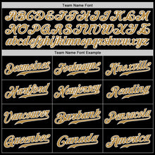 Load image into Gallery viewer, Custom Black Old Gold-Purple Authentic Split Fashion Baseball Jersey
