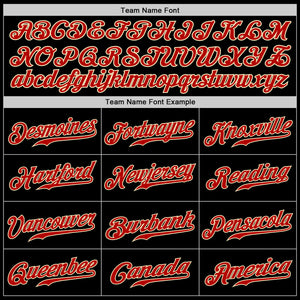 Custom Black Red-Olive Authentic Split Fashion Baseball Jersey