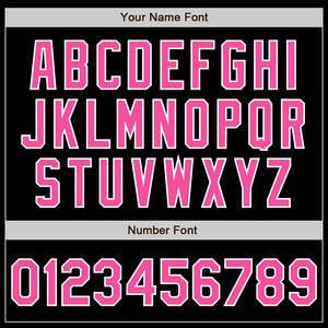 Custom Black Pink-Neon Green Authentic Split Fashion Baseball Jersey