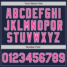 Load image into Gallery viewer, Custom Navy Pink-Gray Authentic Split Fashion Baseball Jersey

