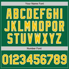 Load image into Gallery viewer, Custom Kelly Green Gold-Gray Authentic Split Fashion Baseball Jersey
