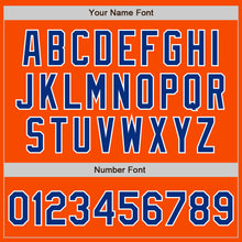 Загрузить изображение в средство просмотра галереи, Custom Orange Royal-White Authentic Split Fashion Baseball Jersey
