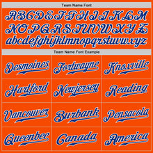 Загрузить изображение в средство просмотра галереи, Custom Orange Royal-White Authentic Split Fashion Baseball Jersey
