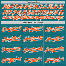 Load image into Gallery viewer, Custom Teal Orange-Gray Authentic Split Fashion Baseball Jersey
