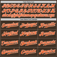 Load image into Gallery viewer, Custom Brown Orange-Gray Authentic Split Fashion Baseball Jersey
