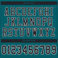 Load image into Gallery viewer, Custom Teal Black-White Mesh Authentic Football Jersey

