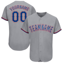Laden Sie das Bild in den Galerie-Viewer, Custom Gray Royal-Red Baseball Jersey
