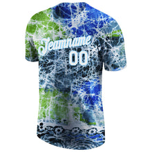 Load image into Gallery viewer, Custom Tie Dye White-Light Blue 3D Performance T-Shirt
