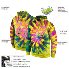 Load image into Gallery viewer, Custom Stitched Tie Dye Pink-Gold 3D Pattern Design Sports Pullover Sweatshirt Hoodie
