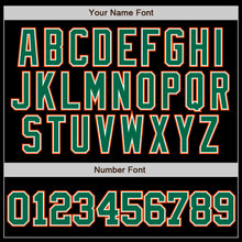 Load image into Gallery viewer, Custom Black Kelly Green-Orange Authentic Two Tone Baseball Jersey
