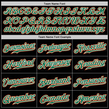 Load image into Gallery viewer, Custom Black Kelly Green-Orange Authentic Two Tone Baseball Jersey
