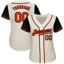 Laden Sie das Bild in den Galerie-Viewer, Custom Cream Orange-Black Authentic Two Tone Baseball Jersey

