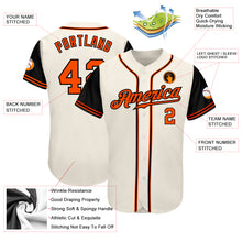 Load image into Gallery viewer, Custom Cream Orange-Black Authentic Two Tone Baseball Jersey
