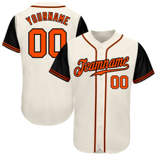 Load image into Gallery viewer, Custom Cream Orange-Black Authentic Two Tone Baseball Jersey
