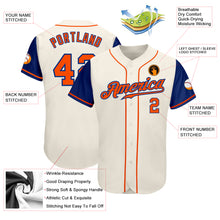 Load image into Gallery viewer, Custom Cream Orange-Royal Authentic Two Tone Baseball Jersey

