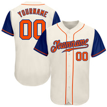 Laden Sie das Bild in den Galerie-Viewer, Custom Cream Orange-Royal Authentic Two Tone Baseball Jersey
