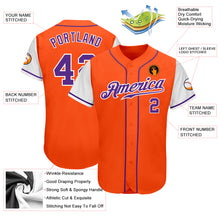 Laden Sie das Bild in den Galerie-Viewer, Custom Orange Purple-White Authentic Two Tone Baseball Jersey
