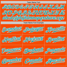 Load image into Gallery viewer, Custom Orange Teal-White Authentic Two Tone Baseball Jersey
