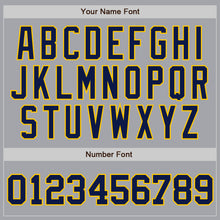 Load image into Gallery viewer, Custom Gray Navy-Gold Authentic Two Tone Baseball Jersey
