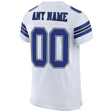 Load image into Gallery viewer, Custom White Royal-Black Mesh Authentic Football Jersey
