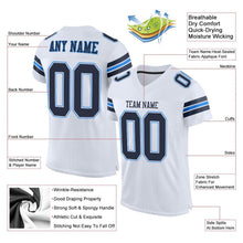 Load image into Gallery viewer, Custom White Navy-Powder Blue Mesh Authentic Football Jersey
