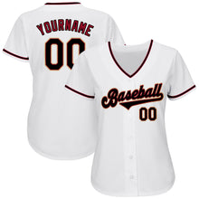 Laden Sie das Bild in den Galerie-Viewer, Custom White Black-Crimson Authentic Baseball Jersey
