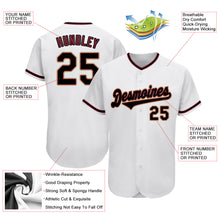 Laden Sie das Bild in den Galerie-Viewer, Custom White Black-Crimson Authentic Baseball Jersey
