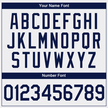 Load image into Gallery viewer, Custom White Navy Authentic Baseball Jersey
