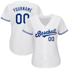 Laden Sie das Bild in den Galerie-Viewer, Custom White Royal Authentic Baseball Jersey
