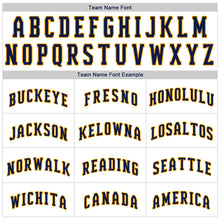 Load image into Gallery viewer, Custom White Navy Pinstripe Navy-Gold Authentic Baseball Jersey
