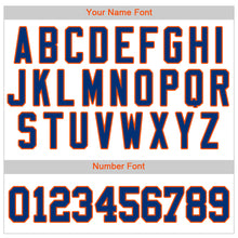 Load image into Gallery viewer, Custom White Royal Pinstripe Royal-Orange Authentic Baseball Jersey
