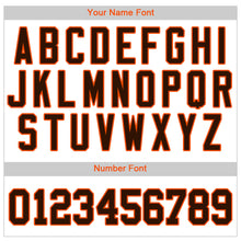 Laden Sie das Bild in den Galerie-Viewer, Custom White Brown Pinstripe Brown-Orange Authentic Baseball Jersey
