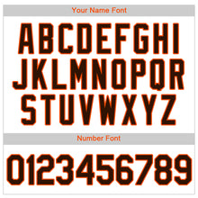 Load image into Gallery viewer, Custom White Brown Pinstripe Brown-Orange Authentic Baseball Jersey
