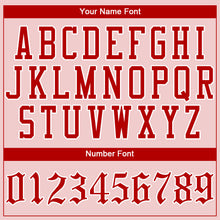 Load image into Gallery viewer, Custom White Red Pinstripe Red-White Authentic Baseball Jersey
