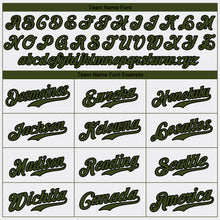 Load image into Gallery viewer, Custom White Olive-Black Authentic Memorial Day Baseball Jersey
