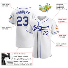 Laden Sie das Bild in den Galerie-Viewer, Custom White Royal Authentic Baseball Jersey
