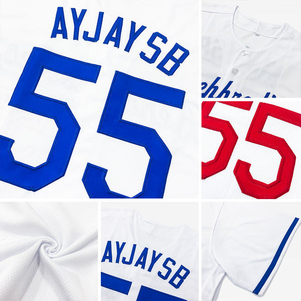 Sale Build Red Baseball Authentic White Jersey Royal – CustomJerseysPro