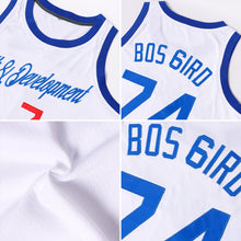 Charger l&#39;image dans la galerie, Custom White Royal-Red Round Neck Rib-Knit Basketball Jersey
