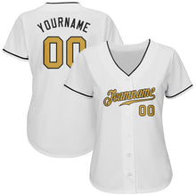 Laden Sie das Bild in den Galerie-Viewer, Custom White Old Gold-Black Authentic Baseball Jersey
