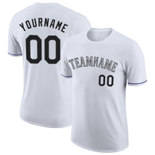 Load image into Gallery viewer, Custom White Black-Gray Performance T-Shirt
