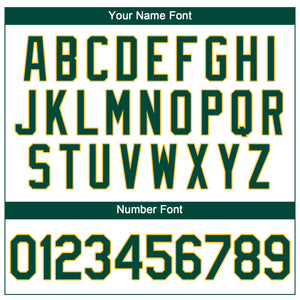 Custom White Green-Gold Performance T-Shirt