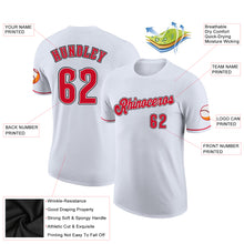 Load image into Gallery viewer, Custom White Red-Black Performance T-Shirt
