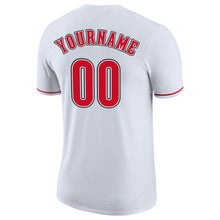 Load image into Gallery viewer, Custom White Red-Black Performance T-Shirt

