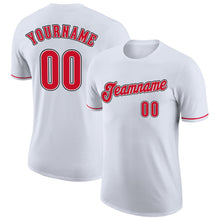 Load image into Gallery viewer, Custom White Red-Black Performance T-Shirt
